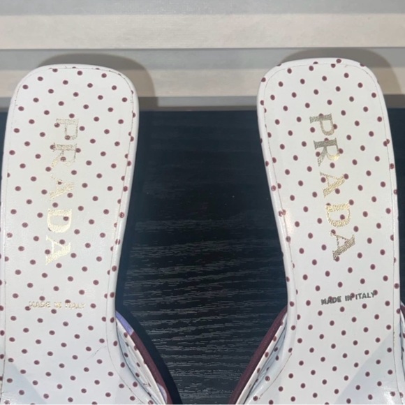 PRADA Spring Y2K Polka Dot Mule Kitten Heels - Picture 5 of 8